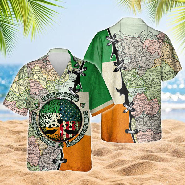 Irish By Blood American By Birth Patriot Hawaiian Shirt | For Men & Women | HW1739-BehighStyle