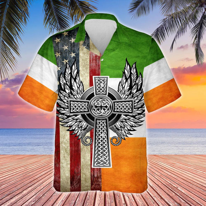 Irish By Blood American By Birth Patriot Hawaiian Shirt | For Men & Women | HW1740-BehighStyle