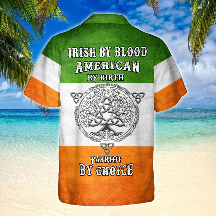 Irish By Blood American By Birth Patriot Hawaiian Shirt | For Men & Women | HW1740-BehighStyle