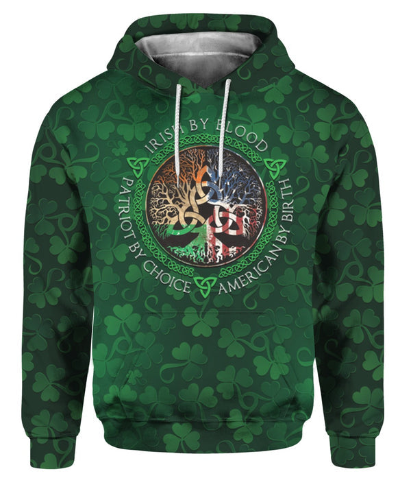 Irish By Blood American By Patriot 3D All Over Print | For Men & Women | Adult | HP1410-BehighStyle