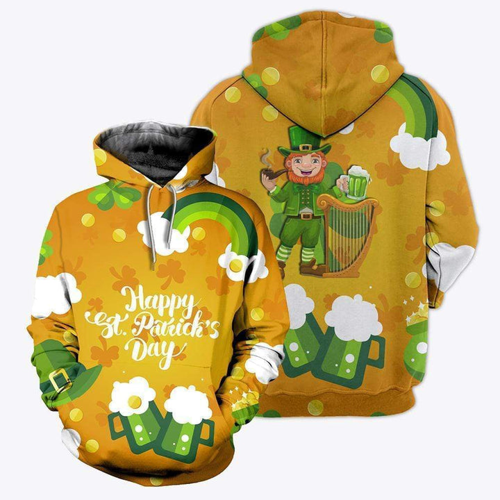 Irish Happy St. Patrick’s Day Hoodie Beer Lovers 3D All Over Print | For Men & Women | Adult | HP1299-BehighStyle