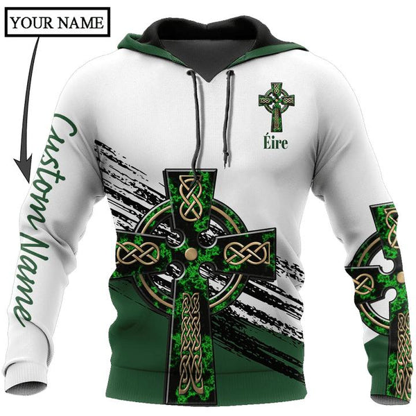 Irish Happy St.patrick Celtic Cross Custom Name 3D All Over Print | Adult | CN239