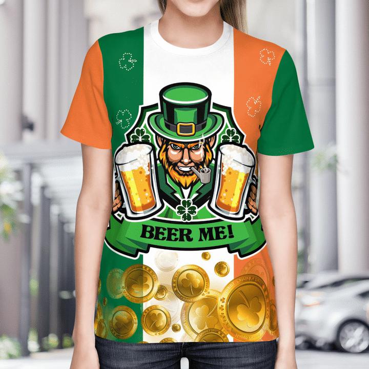 Irish Leprechaun Drink Beer Happy St. Patrick's Day 3D All Over Print | For Men & Women | Adult | HP1298-BehighStyle