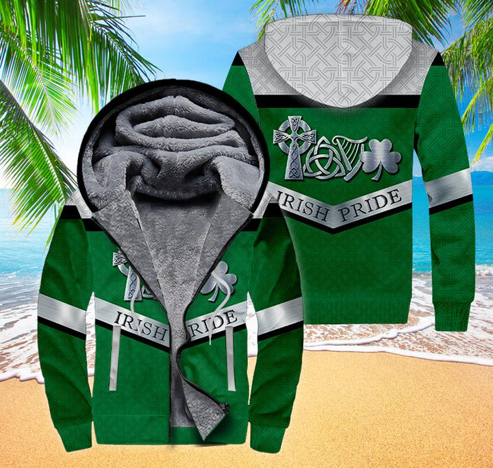 Irish Pride St Patrick's Day Fleece Zip Hoodie All Over Print | For Men & Women | FZ141-BehighStyle