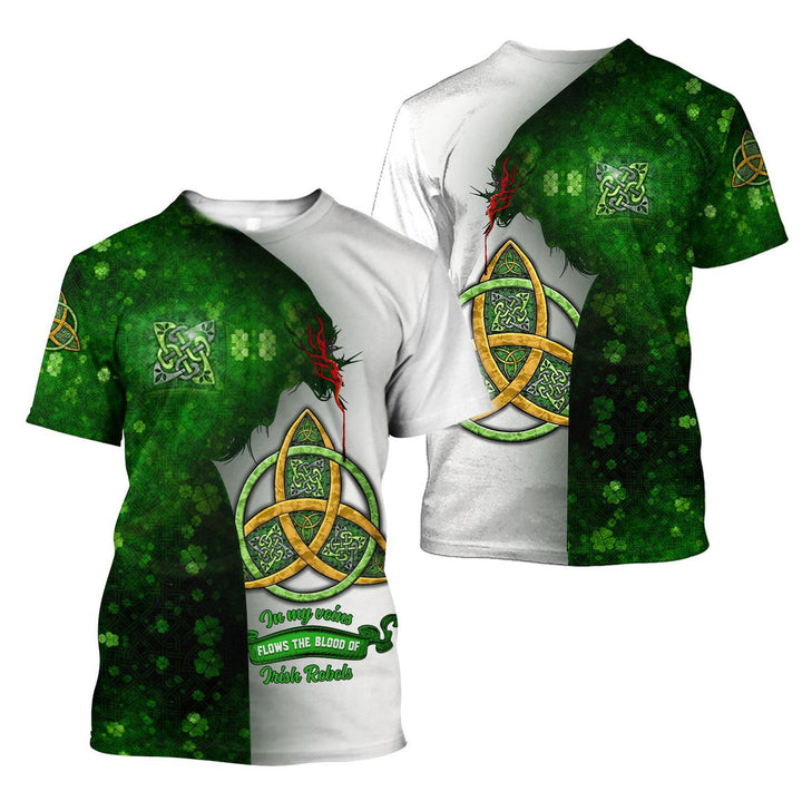 Irish St. Patrick Jesus Rebel In My Vain Cool Design Unisex 3D All Over Print | For Men & Women | Adult | HP754-BehighStyle