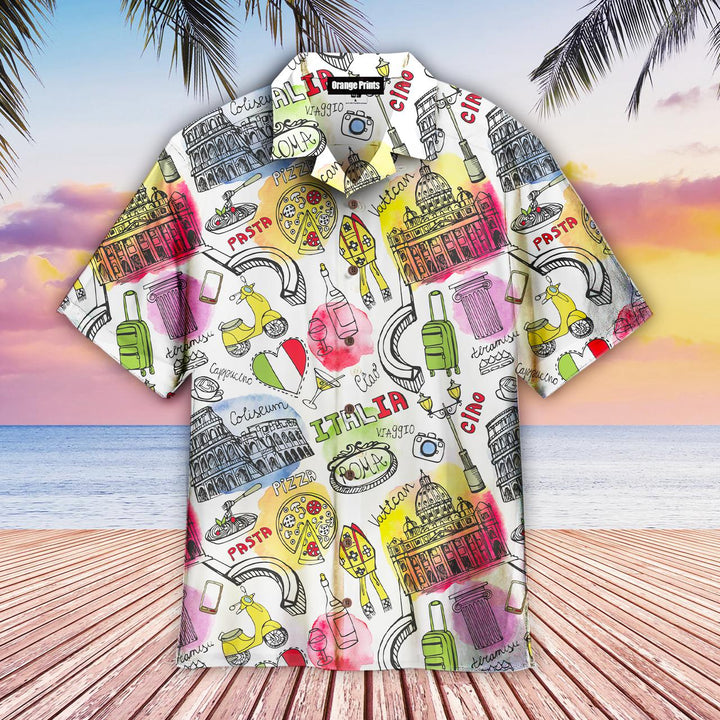 Italy Colorful Hawaiian Shirt | For Men & Women | HW2453-BehighStyle