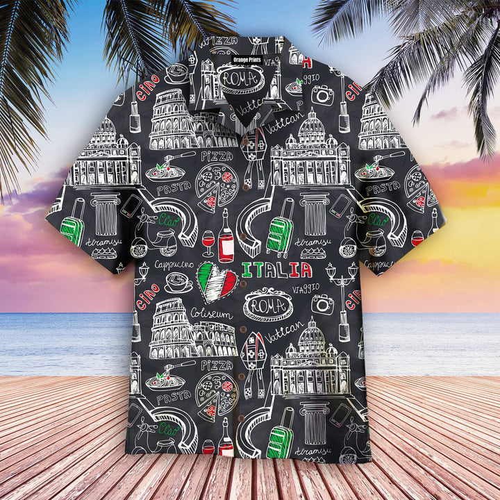 Italy Symbols Hawaiian Shirt | For Men & Women | HW2260-BehighStyle