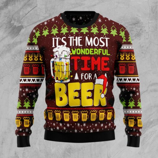 It’s The Most Wonderful Time For A Beer Ugly Christmas Sweater | Adult | US1710