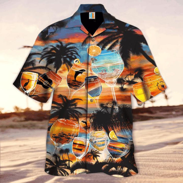 It's Time For Wine Hawaiian Shirt | For Men & Women | HW2289-BehighStyle