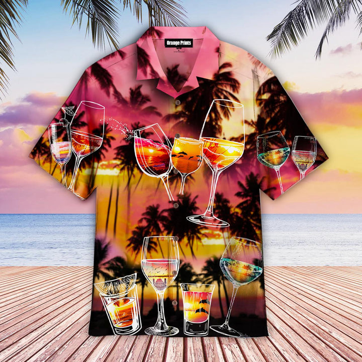 It's Time For Wine Hawaiian Shirt | For Men & Women | HW2380-BehighStyle