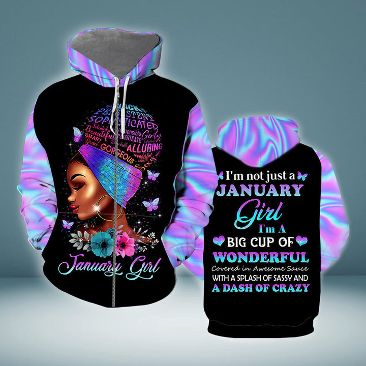 January Girl A Wonderful Dash Of Crazy 3D All Over Print | For Men & Women | Adult | HP1617-BehighStyle