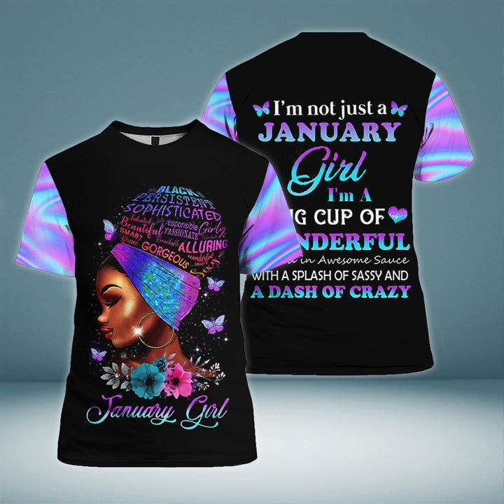 January Girl A Wonderful Dash Of Crazy 3D All Over Print | For Men & Women | Adult | HP1617-BehighStyle