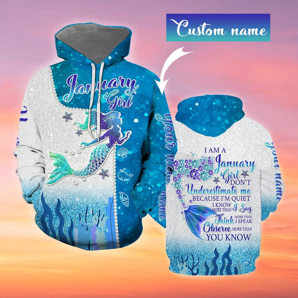 January Girl Custom Name 3D All Over Print | Adult | CN211