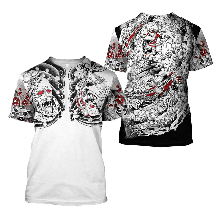 Japan Art Tattoo 3D All Over Print | For Men & Women | Adult | HO4238-BehighStyle