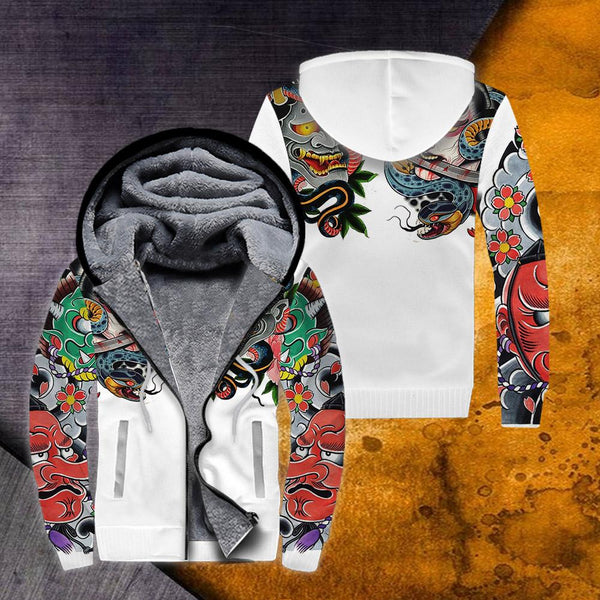 Japan Culture Art Fleece Zip Hoodie All Over Print | FZ551
