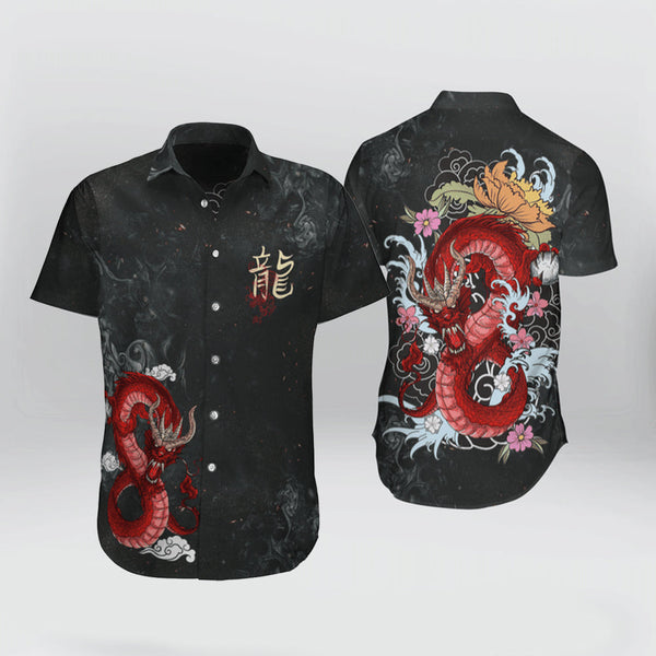 Japanese Dragon Hawaiian Shirt | For Men & Women | HW639-BehighStyle