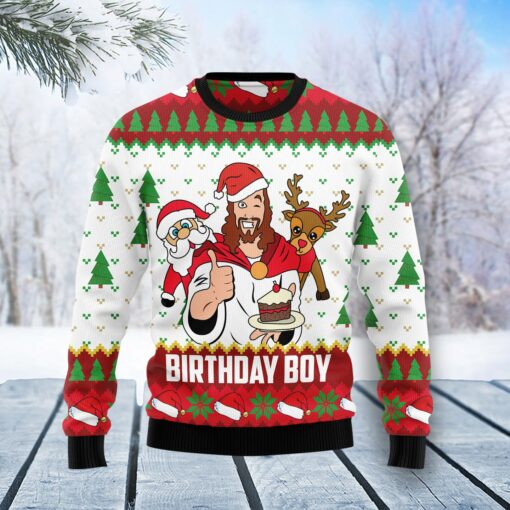 Jesus Birthday Boy Ugly Christmas Sweater | Adult | US1717