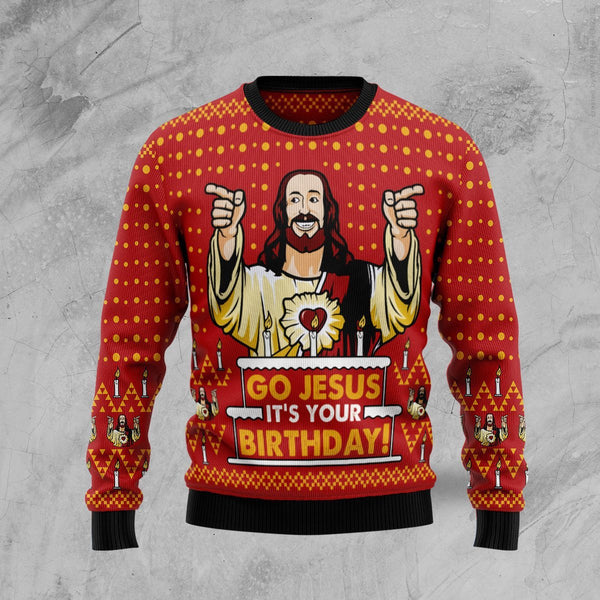 Jesus Birthday Ugly Christmas Sweater | For Men & Women | Adult | US1453-BehighStyle