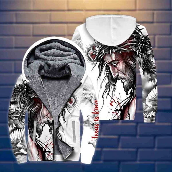 Jesus Catholic Fleece Zip Hoodie All Over Print | FZ261