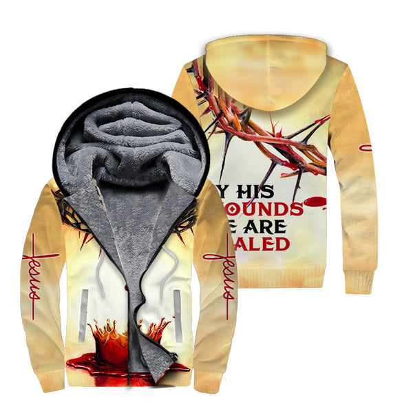 Jesus Catholic Fleece Zip Hoodie All Over Print | FZ488