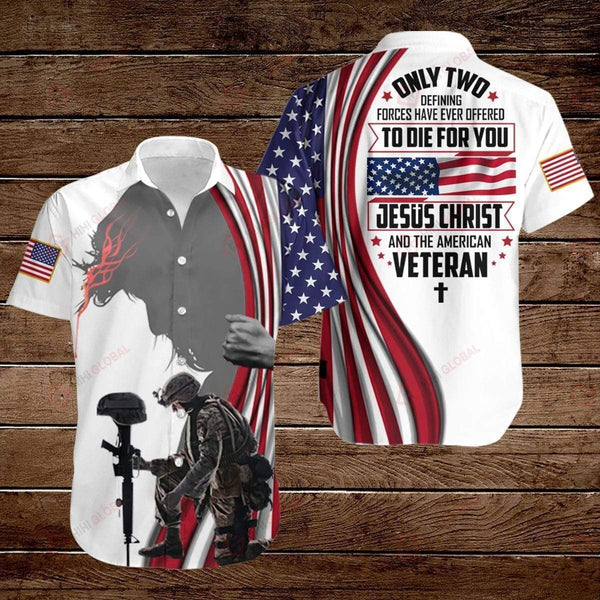 Jesus Christ And The American Veteran Hawaiian Shirt | HW3252