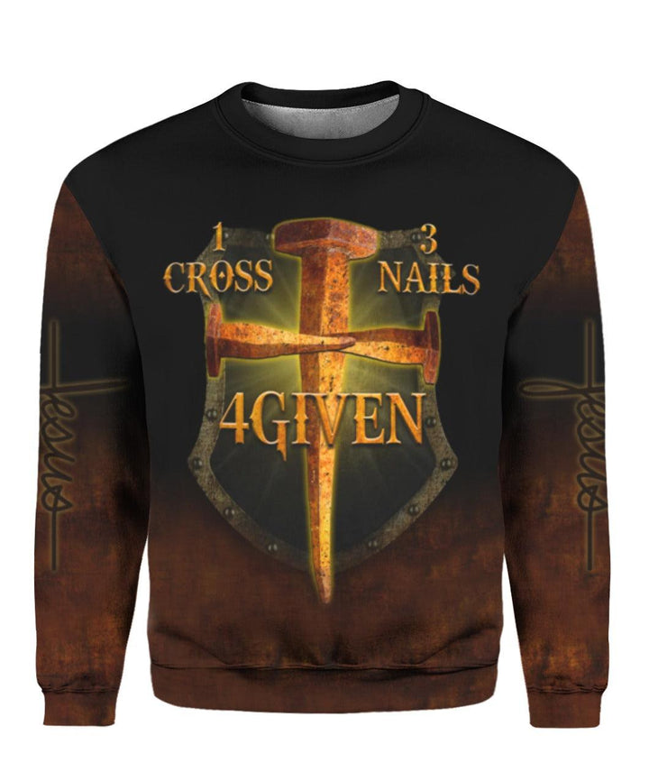 Jesus Cross Nails Given 3D All Over Print | For Men & Women | Adult | HP1624-BehighStyle