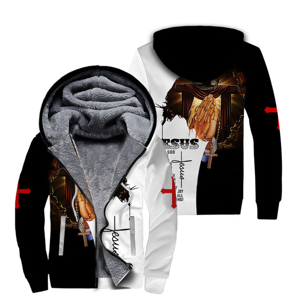 Jesus Is My God Fleece Zip Hoodie All Over Print | FZ485