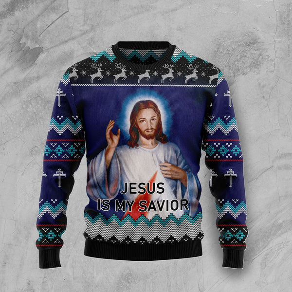 Jesus Is My Savior Ugly Christmas Sweater | For Men & Women | Adult | US1199-BehighStyle