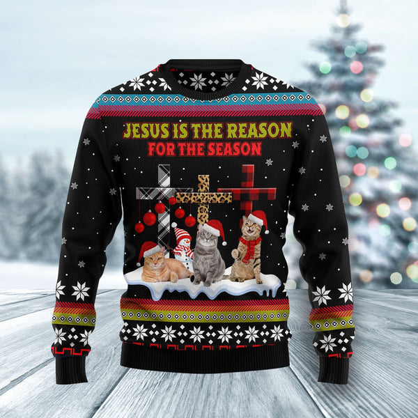 Jesus Is The Reason For The Season Ugly Christmas Sweater | For Men & Women | Adult | US1081-BehighStyle