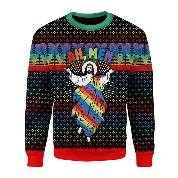 Jesus LGBT Ugly Christmas Sweater | For Men & Women | Adult | US1344-BehighStyle