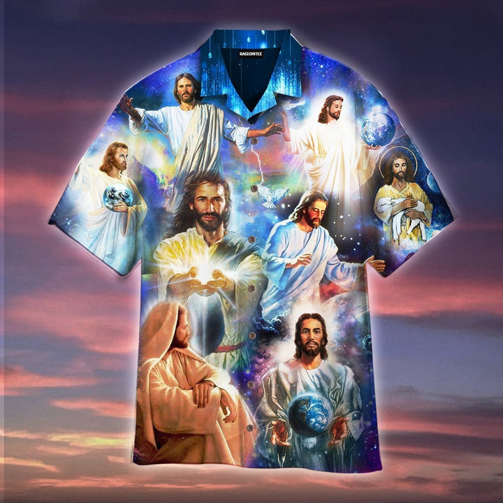 Jesus Love Earth Peaceful Aloha Hawaiian Shirt | For Men & Women | HW1753-BehighStyle