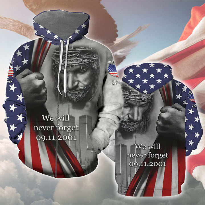 Jesus Never Forget 09/11 3D All Over Print | For Men & Women | Adult | HP774-BehighStyle