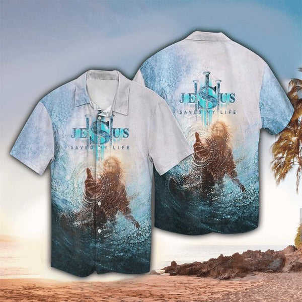 Jesus Saved My Life Hawaiian Shirt | For Men & Women | HW1260-BehighStyle