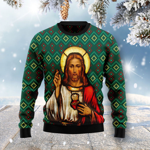 Jesus Ugly Christmas Sweater | For Men & Women | Adult | US1538-BehighStyle