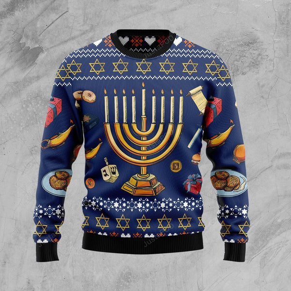 Jewish Hanukkah Christmas Ugly Christmas Sweater | Adult | US2178