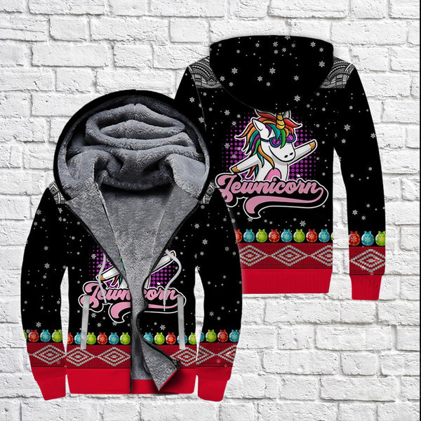Jewnicorn Cute Fleece Zip Hoodie All Over Print | FZ440