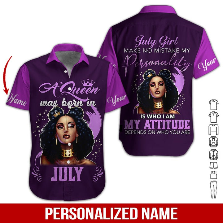 July Girl Custom Name Hawaiian Shirt | For Men & Women | HN694-BehighStyle