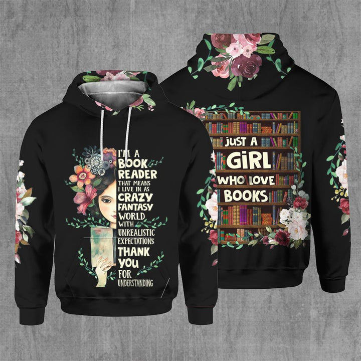 Just A Girl Who Loves Books 3D All Over Print | For Men & Women | Adult | HP1619-BehighStyle