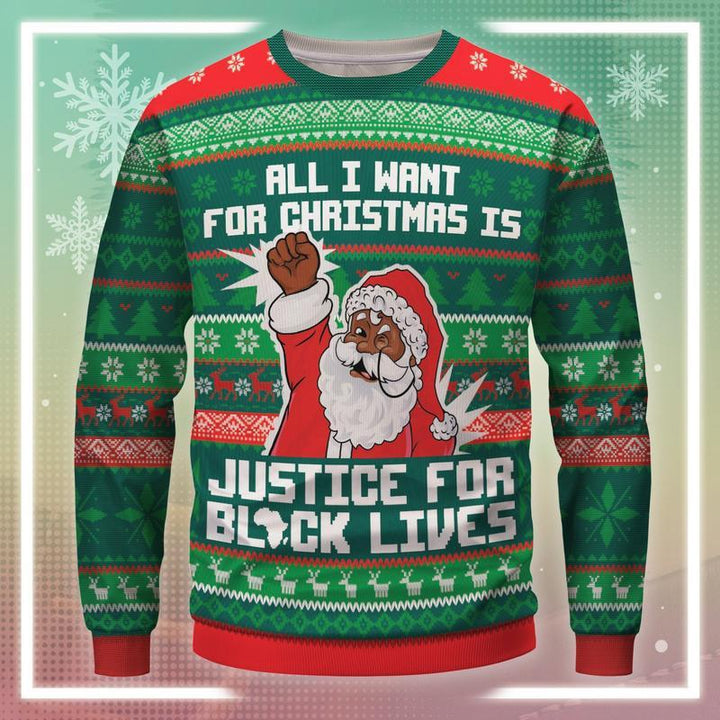 Justice For Black Lives Ugly Christmas Sweater | For Men & Women | Adult | US1183-BehighStyle