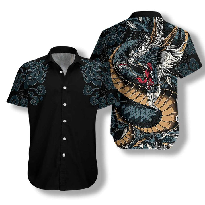 Kanagawa Dragon Hawaiian Shirt | For Men & Women | HW707-BehighStyle