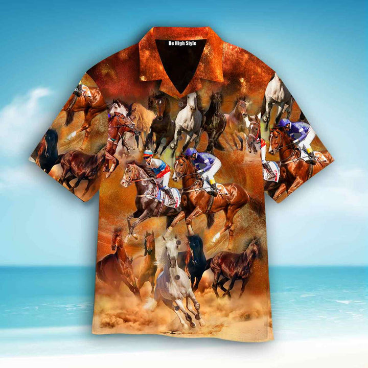 Kentucky Derby Horse Racing Hawaiian Shirt | For Men & Women | HW309-BehighStyle