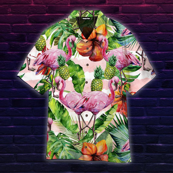 King Kameha Tropical Flamingo Hawaiian Shirt | For Men & Women | HW2214-BehighStyle