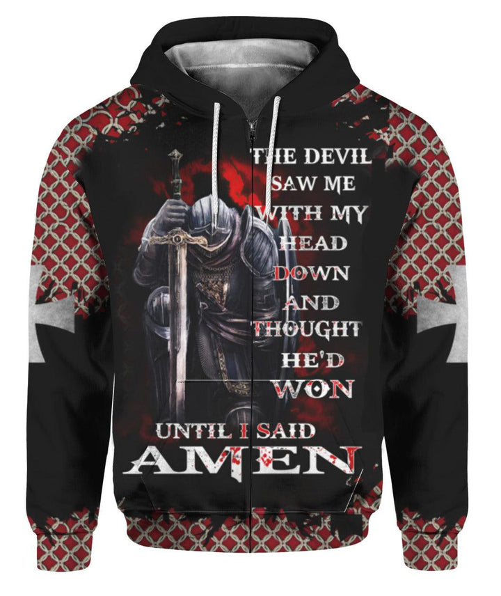 Knight Templar Until I Said Amen 3D All Over Print | For Men & Women | Adult | HP1610-BehighStyle