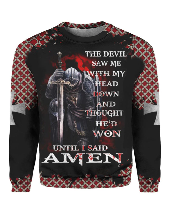 Knight Templar Until I Said Amen 3D All Over Print | For Men & Women | Adult | HP1610-BehighStyle