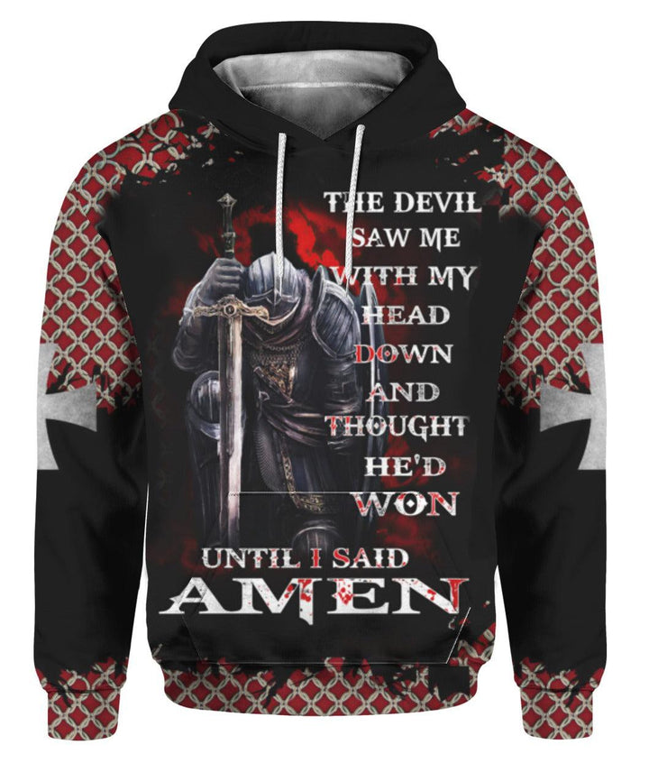 Knight Templar Until I Said Amen 3D All Over Print | For Men & Women | Adult | HP1610-BehighStyle