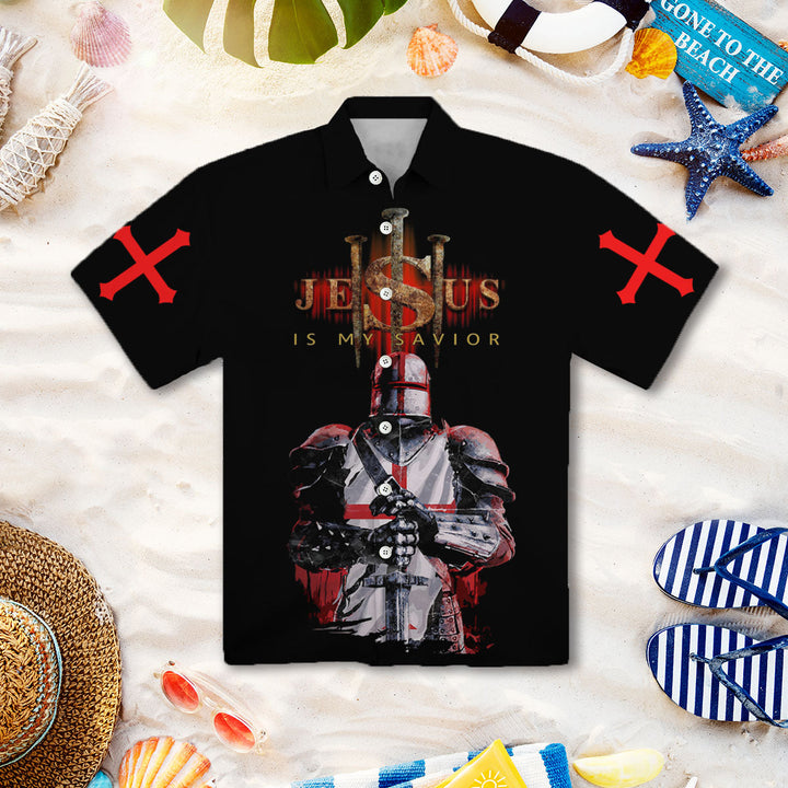 Knights Templar Jesus Hawaiian Shirt | For Men & Women | HW2205-BehighStyle