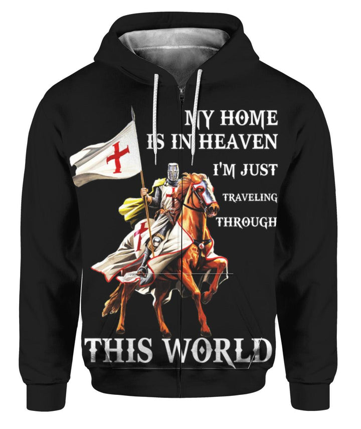 Knights Templar My Home Is In Heaven This World 3D All Over Print | For Men & Women | Adult | HP1613-BehighStyle