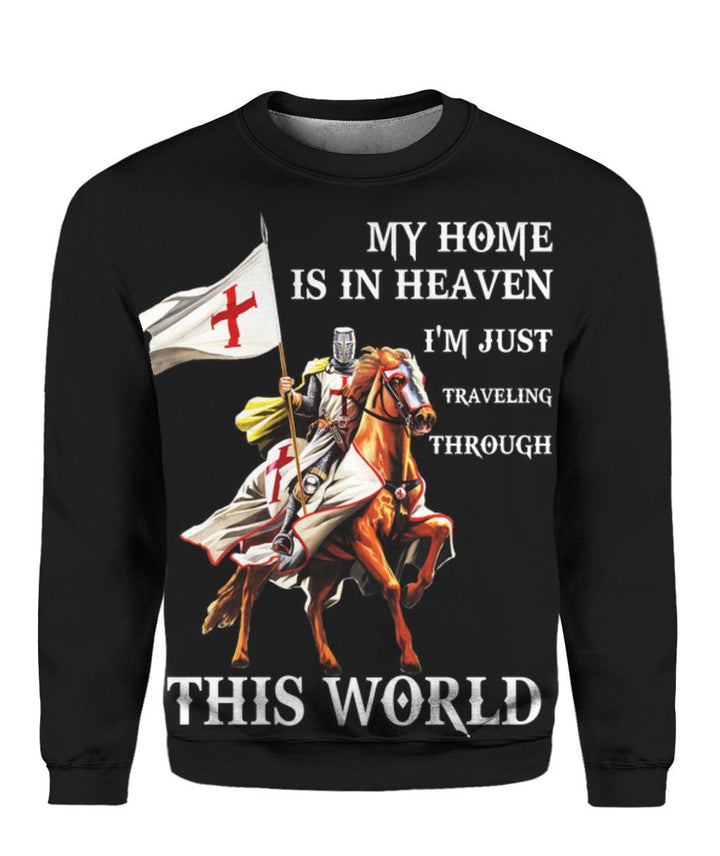 Knights Templar My Home Is In Heaven This World 3D All Over Print | For Men & Women | Adult | HP1613-BehighStyle