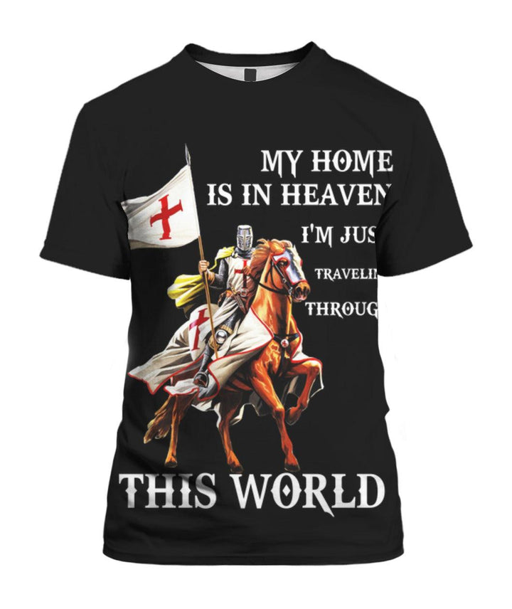 Knights Templar My Home Is In Heaven This World 3D All Over Print | For Men & Women | Adult | HP1613-BehighStyle