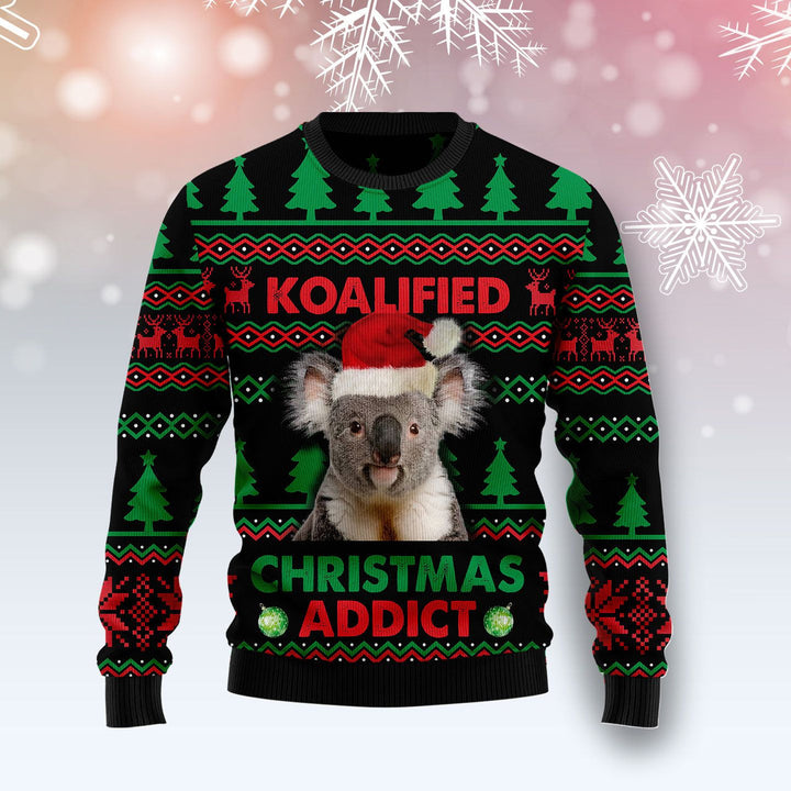 Koala Koalified Addict Ugly Christmas Sweater | For Men & Women | Adult | US1226-BehighStyle